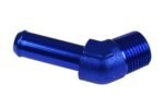 Conector de 45' 3/8 NPT a niple de 1/2" azul