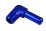 Conector de 90° 1/4 NPT a niple de 3/8" azul - Imagen 2