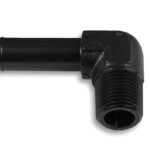 Conector de 90° 1/8 NPT a niple de 1/4" negro
