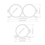 Soporte universal individual Nuke Performance de 65 mm con inserto Bosch 044 - Imagen 2