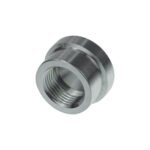 Conector hembra AN10 de aluminio ORB para soldar, base redonda
