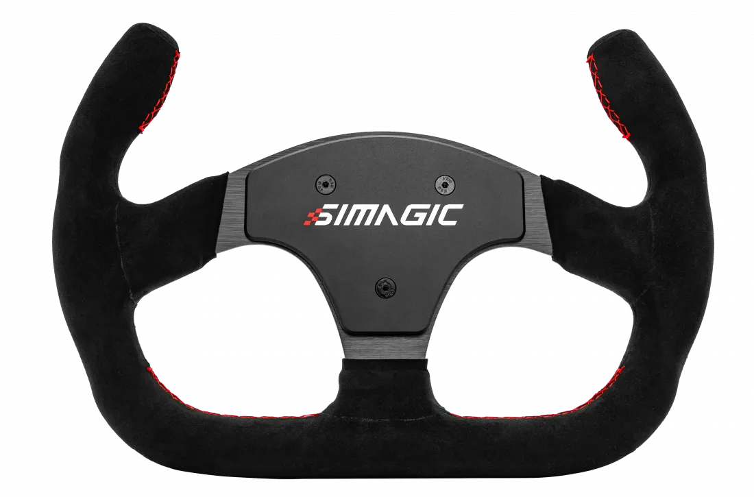 p-325c Professional Suede C-Shaped Racing Steering Wheel 325mm SIMAGIC Simulator Simracing - Imagen 1