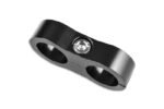 AN12 DUAL CLIPS Hose Fuel lines Clamp Cable Black - Imagen 4