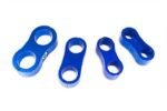 AN12 DUAL CLIPS Hose Fuel lines Clamp Cable Blue - Imagen 4