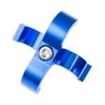 AN12 DUAL CLIPS Hose Fuel lines Clamp Cable Blue