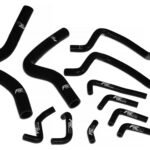 Kit de mangueras de silicona para refrigerante de radiador FMIC.EU para Mitsubishi Eclipse DSM 4G63T 1G 1990-1994 - Negro