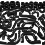 Kit de mangueras de refrigerante de radiador de silicona FMIC.EU para Nissan 300ZX Z32 VG30DETT 1990-1999 - Negro
