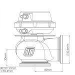 Válvula de descarga Turbosmart TS-0505-1006 WG40 Gen4 CompGate40 7 psi
