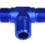Conector en T macho/macho/macho AN4-1/8 NPT-AN4 azul