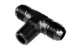 Conector en T macho/macho/macho AN8-3/8 NPT-AN8 negro
