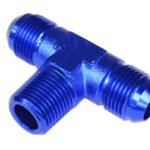 Conector en T macho/macho/macho AN8-3/8 NPT-AN8 azul
