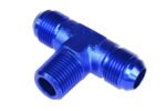 Conector en T macho/macho/macho AN8-3/8 NPT-AN8 azul
