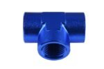 Conector en T hembra/hembra/hembra de 1/4 NPT azul - Imagen 2