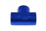 Conector en T hembra/hembra/hembra de 1/4 NPT azul