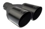 Universal Exhaust Tail Pipe Muffler Tip round 100mm lenght 280mm mounting diameter 50mm - Imagen 2