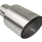 Universal Exhaust Tail Pipe Muffler Tip round 100mm lenght 120mm mounting diameter 55mm