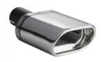 Universal Exhaust Tail Pipe Muffler Tip oval 145×75mm lenght 140mm mounting diameter 50mm - Imagen 2