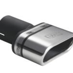 Universal Exhaust Tail Pipe Muffler Tip oval 110×45mm lenght 80mm mounting diameter 50mm