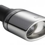 Universal Exhaust Tail Pipe Muffler Tip oval 120×80mm lenght 120mm mounting diameter 45mm