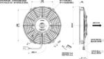 Ventilador de refrigeración axial para radiador SPAL 12V VA07-AP7/C-31A (225 mm) - Imagen 2