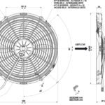 Ventilador de refrigeración axial para radiador SPAL 12V VA08-AP71/LL-53A (350 mm)