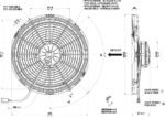 Ventilador de radiador de tiro axial Spal 12V VA08-AP71/LL-53S (350 mm)