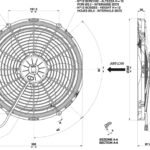 Ventilador de radiador de tiro axial Spal 12V VA08-AP71/LL-53S (350 mm)