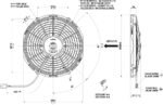 Ventilador de radiador de tiro axial Spal 12V VA09-AP12/C-54S (280 mm) - Imagen 2