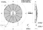 Ventilador de refrigeración axial para radiador SPAL 12V VA09-AP8/C-27A (280 mm) - Imagen 2