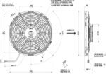 Ventilador de refrigeración axial para radiador SPAL 12V VA10-AP50/C-61A (305 mm) - Imagen 2