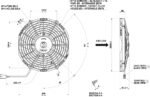 Ventilador de refrigeración axial para radiador SPAL 12V VA11-AP7/C-57A (255 mm)
