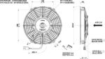 Accionamiento axial SPAL 12V VA14-AP11/C-34S (190 mm)
