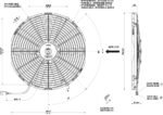 Ventilador de radiador de tiro axial Spal 12V VA18-AP10/C-41S (385 mm)