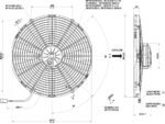 Ventiladores de refrigeración axiales para radiadores SPAL 12V VA18-AP70/LL-86A (385 mm) - Imagen 2