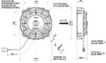 Ventilador de refrigeración axial para radiador SPAL 12V VA22-AP11/C-64A (167 mm) - Imagen 2
