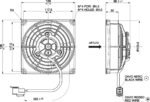 Ventilador de refrigeración axial para radiador SPAL 12V VA69A-A101-87A SUMIT (115 MM)