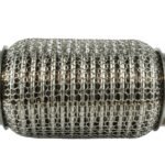 Conector flexible de escape reforzado de 38 mm de longitud y 100 mm de diámetro.