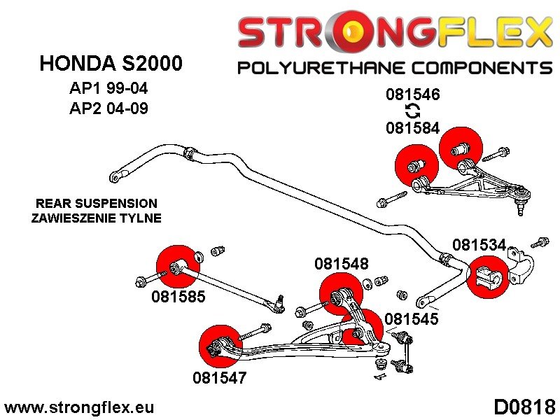 086152a-zestaw-poliuretanowy-tylnego-zawieszenia-sport-ap2-honda-s2000-ap2_2 086152A: Kit de bujes de suspensión trasera SPORT AP2 - Imagen 1