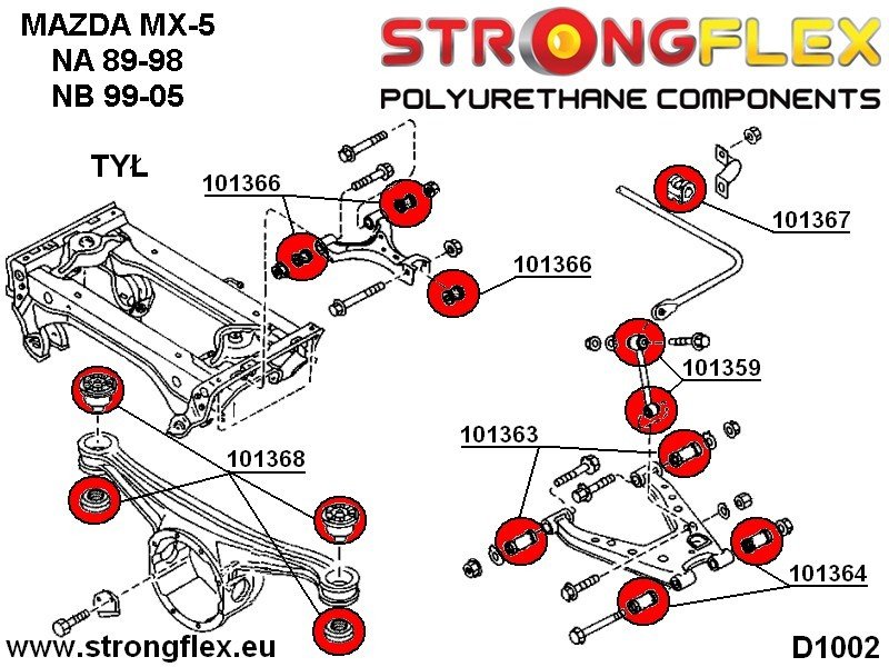 101367a-tuleja-stabilizatora-tylnego-sport-mazda-mx-5-na_11 101367A: Casquillo de la barra estabilizadora trasera SPORT - Imagen 1