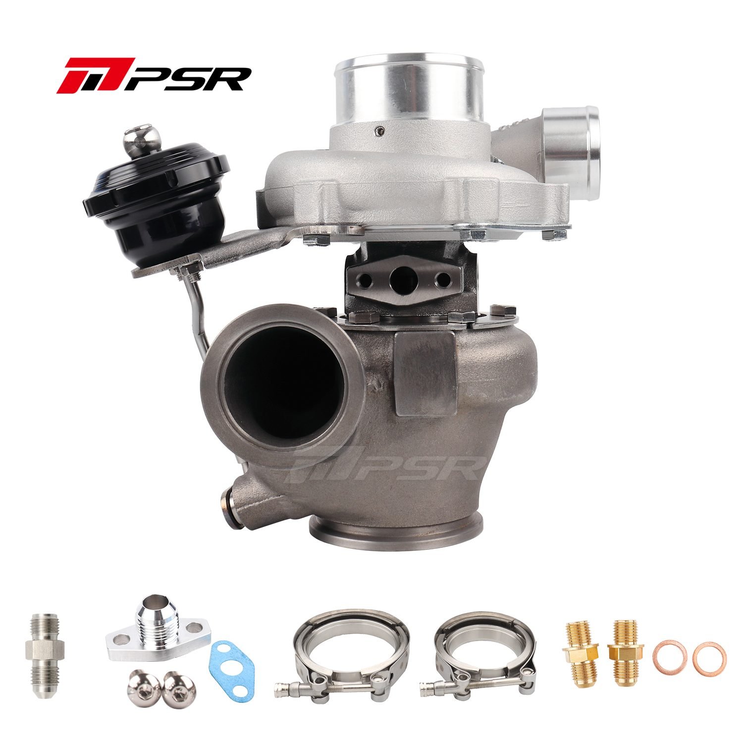 102128209 Turbo Pulsar PSR 2867 Gen2 .72 2.5" Entrada V-Band Salida de 5 pernos Billet 15 psi Rodamiento de bolas - Imagen 1