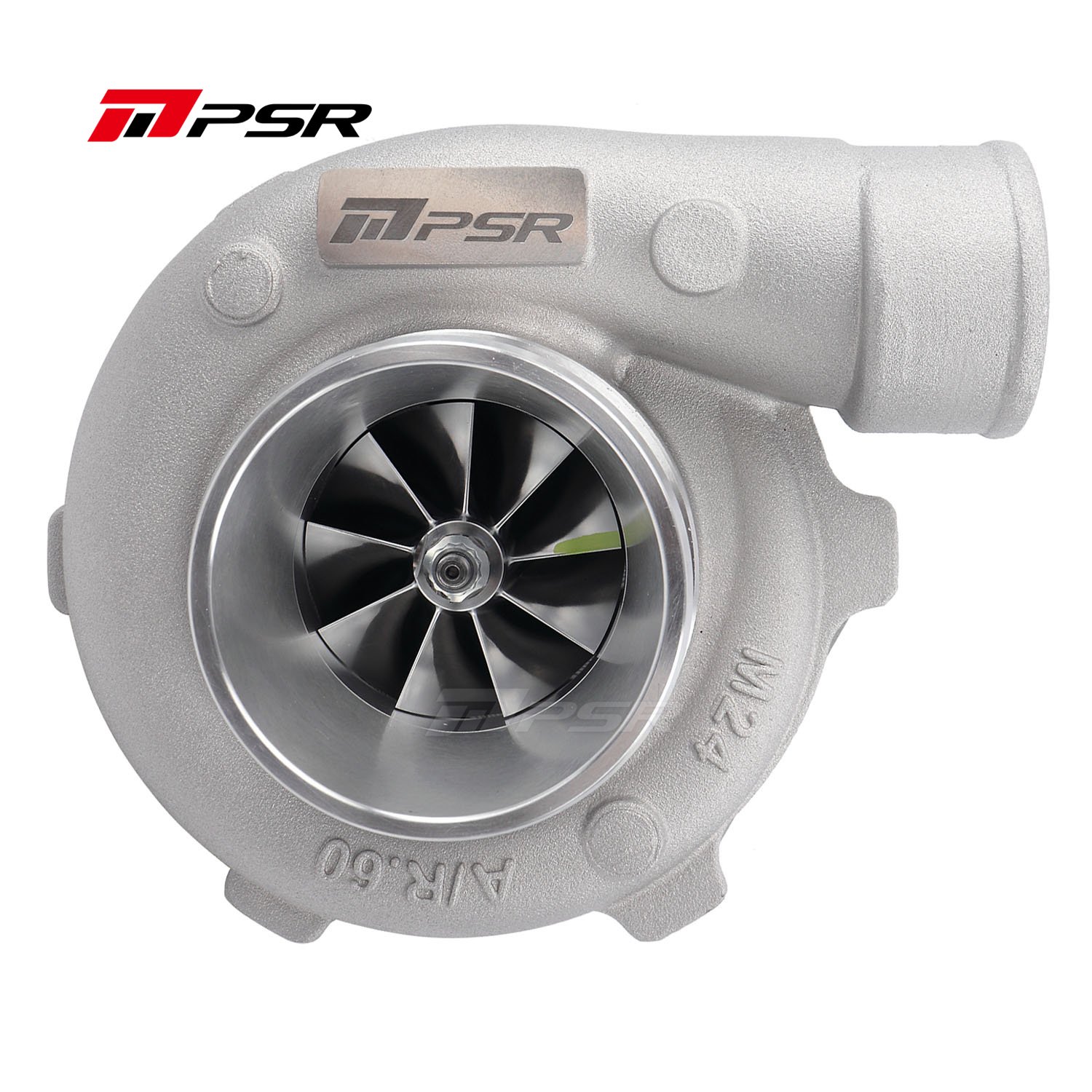 102130370 Turbo Pulsar PSR 3076 Gen2 .72 Entrada V-Band de 2.5" Salida V-Band de 3" Mecanizado en aluminio 15 psi Rodamiento de bolas - Imagen 1