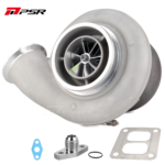 Turbocompresor Pulsar PSR 475DG 1.25 T4 con entrada dividida y salida Marmon de 1/2" con rodamiento de bolas.
