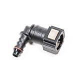 Conector hembra SAE de 5/16" a conector de púas de 5/16" a 90° Radium Engineering