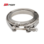 Kit de abrazaderas de brida Pulsar PSR de acero inoxidable con banda en V T4 Twin Scroll 1.28A/R y salida de carcasa de turbina de 4" de diámetro exterior