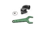 FCST-X Cuello de llenado de montaje remoto de 3 pernos, codo 24AN, 1.5 pulgadas, conector de púas, Radium Engineering - Imagen 2