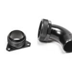 FCST-X Cuello de llenado de montaje remoto de 3 pernos, codo 24AN, 1.5 pulgadas, conector de púas, Radium Engineering