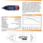 Bomba de combustible DeatschWerks DW420 de 420 l/h para BMW E36 M3 E46 325i 328i 330i