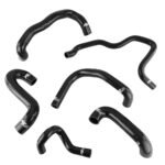Kit de mangueras de silicona para refrigerante de radiador FMIC.EU para BMW 85-87 320i 323i 325i M20B20 M20B23 M20B25 - Negro