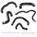 Kit de mangueras de silicona para refrigerante de radiador FMIC.EU para BMW 85-87 320i 323i 325i M20B20 M20B23 M20B25 - Negro - Imagen 2