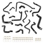 Kit de mangueras de silicona para refrigerante de radiador FMIC.EU para Renault Megane RS 225 2004-2008 - Negro